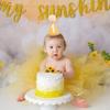 WAHAWU Baby 1st Birthday Cone Hat - Baby Girl/Boy Birthday Hat, One Birthday Decorations, Cake Smash Party Hat, Baby First Birthday Photo Props(1st Birthday Cone Hat Yellow) view 3