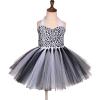 ABEHIK Girls Safari Costume Tutu Dress with Headband Tails Animal Cosplay Zoo Camping Themed Party Carnival Fairy Fancy Dress Up Halloween Christmas Birthday Party Outfit Black Panther 2 Years view 2
