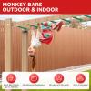 SUNSHINE FARMRE 16.5 Inch Monkey Bars Kit Playground Ladder Rungs for Backyard Indoor Outdoor Kids Metal Bars Swing Set Playset Accessories (Green, 12 Pcs) view 4