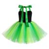 ABEHIK Kids Costume Tutu Dress Dinosaur Dino Party Decorations for Toddler Girls Carnival Fancy Dress Up Halloween Princess Clothes with Headband Tails Costume Green Dinosaur 5-6 Years view 3