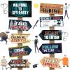 20 Pieces Secret Agent Detective Decorations Welcome to Spy Party Signs Clue Party Decorations Mystery Party Supplies Detective Themed Party Directional Signs for Kids Adults Crime Scene Props view 1