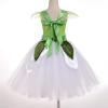 ABEHIK Little Girls Tulle Dress Headband Set Toddler Sleeveless Birthday Outfit Fairy Festival Suit Green White 7-8 Years view 2