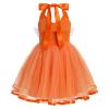 ABEHIK Halloween Fox Costume for Girls Kids Funny Holiday Party Princess Dress Up Birthday Dresses Photography Photo Shoot Costume Festival Carnival Frocks Clothes Set Orange Fox 5-6 Years view 3