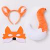 ABEHIK Halloween Fox Costume for Girls Kids Funny Holiday Party Princess Dress Up Birthday Dresses Photography Photo Shoot Costume Festival Carnival Frocks Clothes Set Orange Fox 5-6 Years view 4