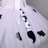 ABEHIK Girls Jungle Themed Animal Costumes Baby Cow Outfit with Ear and Tail Costume Kids Tutu Cartoon Dress Halloween Birthday Party Safari Costume Cow White 7-8 Years view 4