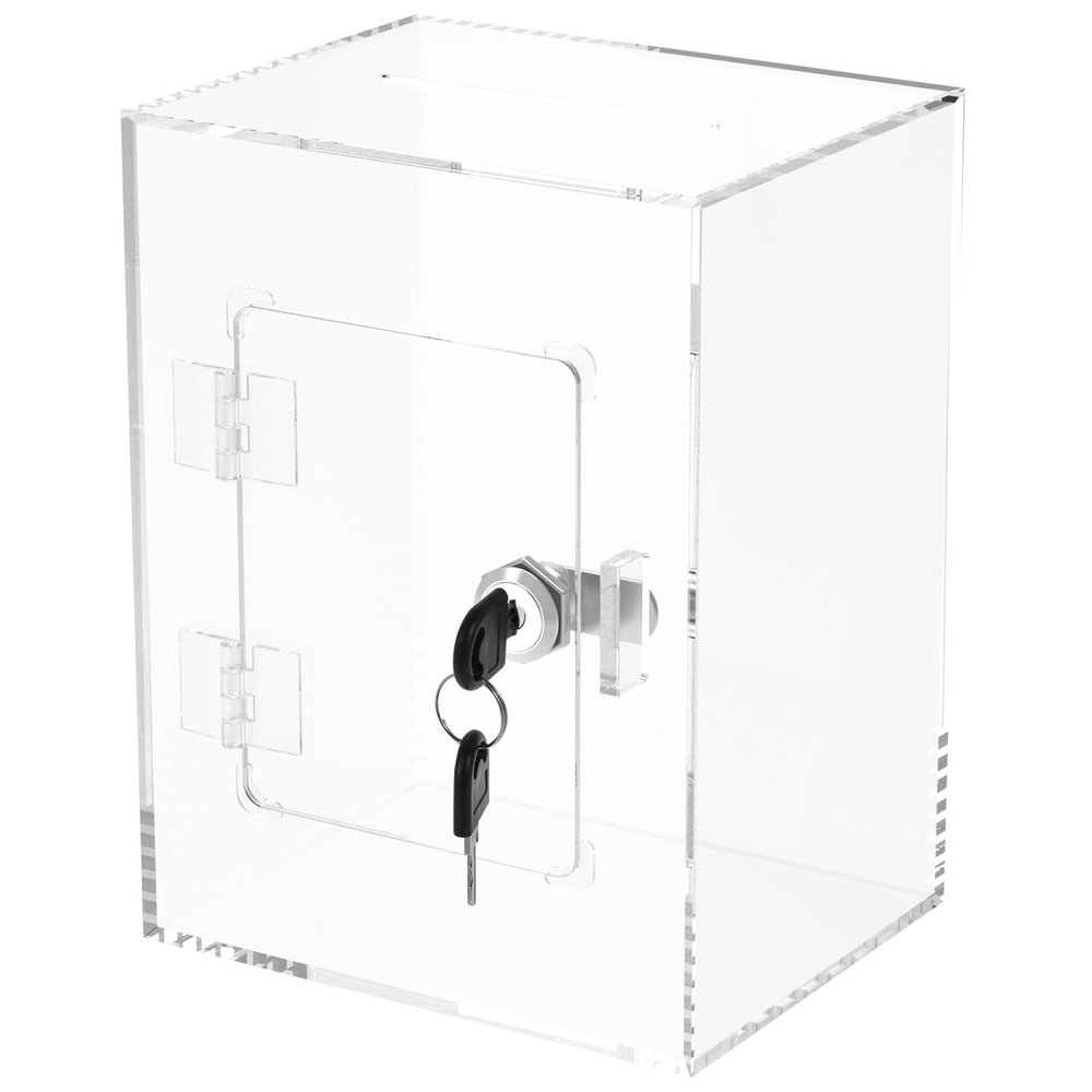 Acrylic Clear Piggy Bank for Adults, Large Capacity Money Saving Box with Key, Acrylic Savings Jar for Cash Saving, Openable Clear Savings Jar