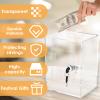 Acrylic Clear Piggy Bank for Adults, Large Capacity Money Saving Box with Key, Acrylic Savings Jar for Cash Saving, Openable Clear Savings Jar view 4