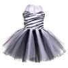 ABEHIK Princess Girls Jungle Animal Themed Costume for Toddler Tutu Outfits Birthday Christmas Halloween Party Carnival Fairy Fancy Dress Up Clothes with Headband Tails Black Zebras 11-12 Years view 2