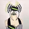 ABEHIK Little Girls Black and White Striped Tulle Dress Headband Set Toddler Sleeveless Birthday Outfit Fairy Festival Suit Black Green 5-6 Years view 4