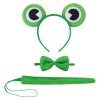 ABEHIK Princess Cosplay Costume for Girls, Kids Cosplay Christmas Halloween Party Fairy Fancy Dress Up Princess and The Frog Dress Costume with Accessories Green Frog 6-9 Months view 4