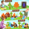 Dinosaur Toys Magnetic Blocks - Build Mine Magnet World Dinosaur Adventure Set, Magnetic Building Blocks Outdoor Toddler Toys for 3+ Year Old Boys & Girls, Creative Jurassic Scenes Kids Toy Games view 3