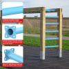 SUNSHINE FARMRE 16.5 Inch Monkey Bars Kit Playground Monkey Bar Ladder Rungs for Backyard Indoor Outdoor Kids Metal Monkey Bars Swing Set Playset Accessories (Blue, 12 Pcs) view 3