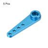 MECCANIXITY 5 Pcs Aluminum Servo Horn Long 25T Steering Arm 37mm Length Blue Suitable for DIY RC Car/Boat/AirplanesBoat Model Accessories view 3