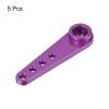 MECCANIXITY 5 Pcs Aluminum Servo Horn Long 25T Steering Arm 37mm Length Purple Suitable for DIY RC Car/Boat/AirplanesBoat Model Accessories view 3