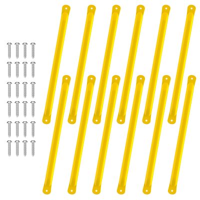 SUNSHINE FARMRE 21 Inch Monkey Bars Kit Playground Ladder Rungs for Backyard Kids Indoor Outdoor Metal Swing Set Playset Accessories (12 Pcs, Yellow)