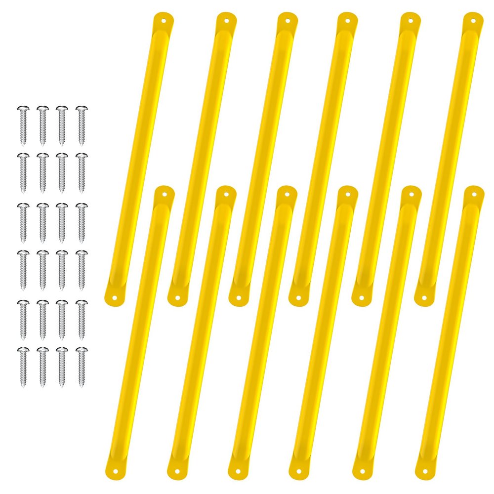 SUNSHINE FARMRE 21 Inch Monkey Bars Kit Playground Ladder Rungs for Backyard Kids Indoor Outdoor Metal Swing Set Playset Accessories (12 Pcs, Yellow)