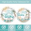 100 Pcs Surf The Big One Decoration Retro Surfer Boy 1st Birthday Paper Dinner Plates Napkins Cups Forks Dinnerware for Surf Board Sun Retro Van Wave Theme Surfing 1st Bday Baby Shower Party Supplies view 4