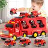 Beby Buty 5 in 1 Fire Truck Cars for Toddlers 3-5, Boy Car Truck Toys with Light Sound, Birthday Gifts for 3 4 5 6 Year Old Boy view 1