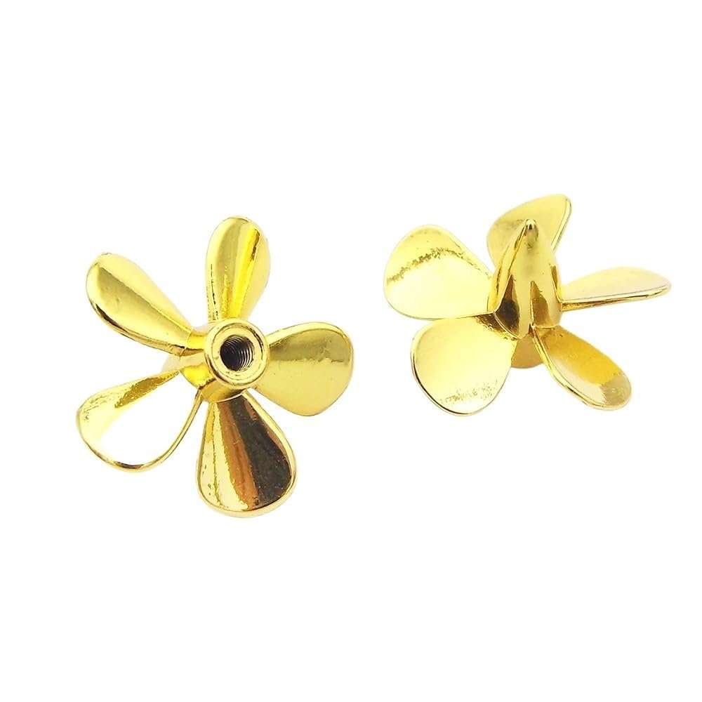 1 Pair 5-Blades Metal Propeller 3mm M3 25mm Submerged RH LH Prop for RC Boat Scale Submarine