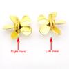1 Pair 5-Blades Metal Propeller 3mm M3 25mm Submerged RH LH Prop for RC Boat Scale Submarine view 2