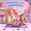 Magnetic Jigsaw Puzzles for Toddlers Kids 3-8 Girls,(3 36-Pieces) Travel Puzzles Toys for Kids Ages 4-6,Take-Along Car Airplane Road Trip Activities Game for 3 4 5 6 7 8 Year Old Birthday Gift,Mermaid view 4