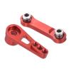 MECCANIXITY 2 Set Aluminum Servo Horn 1/18 Pull Rod Steering Arm 25T 3mm ID Red Suitable for DIY RC Car/Boat/AirplanesBoat Model Accessories with 2pcs M2.5 Screws view 4