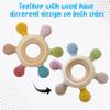 3 Packs Baby Teething Toys for 0-12 Months Babies, Silicone Pacifier with Teething Mittens and Silicone Teethers for Babies, Soft Handheld Teether Baby Chew Toys for Infants, (Blue) view 3