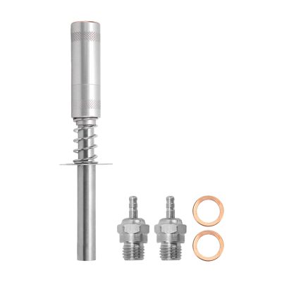 BONKZEBU Glow Plug Ignitor Aluminum Alloy RC Starter Kit with N3 Hot Spark Glow Plug for RC Nitro Car Boat Ship Engine Glow Starter Igniter Tool Silver