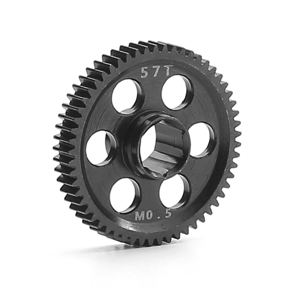 CHRCOED RC Car Metal Spur Gear, 0.5M 57T Hardened Steel Main Gear 311196 for Arrma Granite/Typhon/Mojave Grom 1:18/1:16/1:14 RC Car