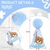 Agvgaza Bear 1st Birthday Hat for Boys & Girls - First Party Hat, Cute Twin Bear Theme for Baby Showers & Birthday Decorations (Blue) view 2