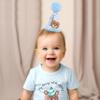 Agvgaza Bear 1st Birthday Hat for Boys & Girls - First Party Hat, Cute Twin Bear Theme for Baby Showers & Birthday Decorations (Blue) view 3