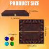 4-Player Mancala Board Game, Foldable Solid Wood with 110 Multi-Coloured Glass Beads, Instruction Manual, Non-Slip Mat,Suitable for Family Party Travelling Adults Puzzle Interactive Game. view 3