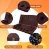 4-Player Mancala Board Game, Foldable Solid Wood with 110 Multi-Coloured Glass Beads, Instruction Manual, Non-Slip Mat,Suitable for Family Party Travelling Adults Puzzle Interactive Game. view 4