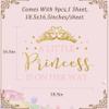 A Little Princess Is On Her Way Baby Shower Decal Peel and Stick - Princess Baby Shower Decorations,Crown Little Princess Decorations Stickers for Background, It Is A Girl Gender Reveal Party Supplies view 2