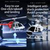 Aetheria Remote Control Helicopter, Bell C138 No Aileron Airplane Model with Altitude Hold and Optical Flow Positioning, 1:30 Military Aircraft Model for Adults- RTF Version/Red Black White view 3