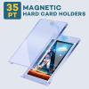 100ct Magnetic Card Holders, Magnetic 35pt One Touch Card Holders, U-V Protection Hard Plastic Display Case for Trading, Sports, Baseball, Football, Game Cards view 4