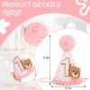 Agvgaza Bear 1st Birthday Hat for Boys & Girls - First Party Hat, Cute Twin Bear Theme for Baby Showers & Birthday Decorations (Pink) view 2