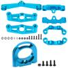 Aluminum Alloy Steering Assembly w/Bearings & Aluminum Alloy Upper & Lower Aluminum Suspension Arm Mount Fixed Holder & Aluminum Adjustable Motor Mount Plate view 1