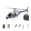 Aetheria Remote Control Helicopter, Bell C138 No Aileron Airplane Model with Altitude Hold and Optical Flow Positioning, 1:30 Military Aircraft Model for Adults- RTF Version/Blue& White view 1