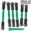RCMYou Aluminum Turnbuckles Camber Links Upgrades Part for 1/10 Big Rock V3 3S BLX / 1/8 Typhon 3S BLX/Mega 550, (not for Big Rock V1/V2) Alloy Turnbuckles Camber Links Hops Up,Green view 1