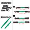 RCMYou Aluminum Turnbuckles Camber Links Upgrades Part for 1/10 Big Rock V3 3S BLX / 1/8 Typhon 3S BLX/Mega 550, (not for Big Rock V1/V2) Alloy Turnbuckles Camber Links Hops Up,Green view 3