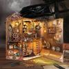 RONSTONE DIY Book Nook Kit - Pirate 3D Wooden Miniature Puzzles with LED Light Dollhouse Model Craft Kits for Adults Bookshelf Insert Decor - Halloween Christmas Birthday Gifts for Adults view 3