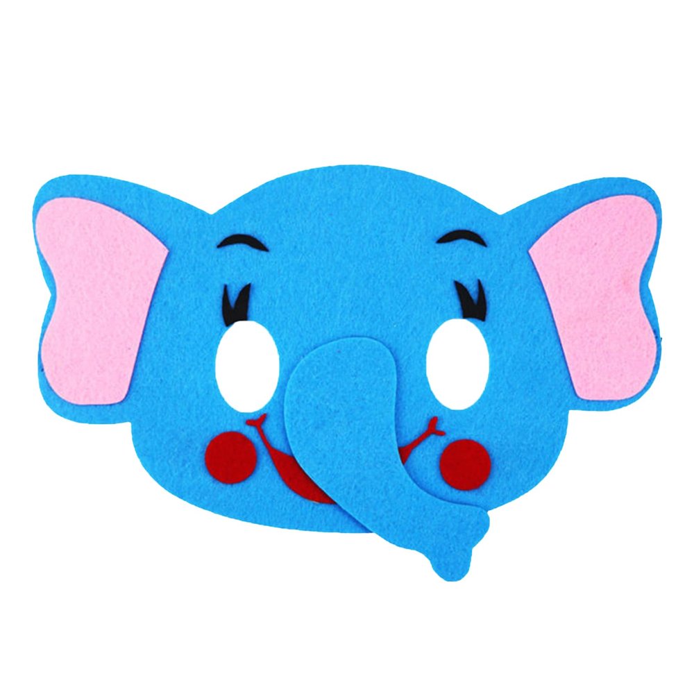 Jtnohx Felt Animal Masks, 10 Pcs Halloween Mask, Animal Costume for Birthday Party Supplies (Elephant Mask)