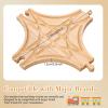 CroBlissful Wooden Train Track Accessories, Forked Wooden Train Tracks Expansion Multi Way Switch Track for Most Major Brand Railway Set view 2