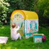 DJECO - Caravan Tent 130x106 cm - for Kids Ages 3+ - Indoor Playhouse Whimsical Imaginative Play Fabric and Easy Assembly view 2