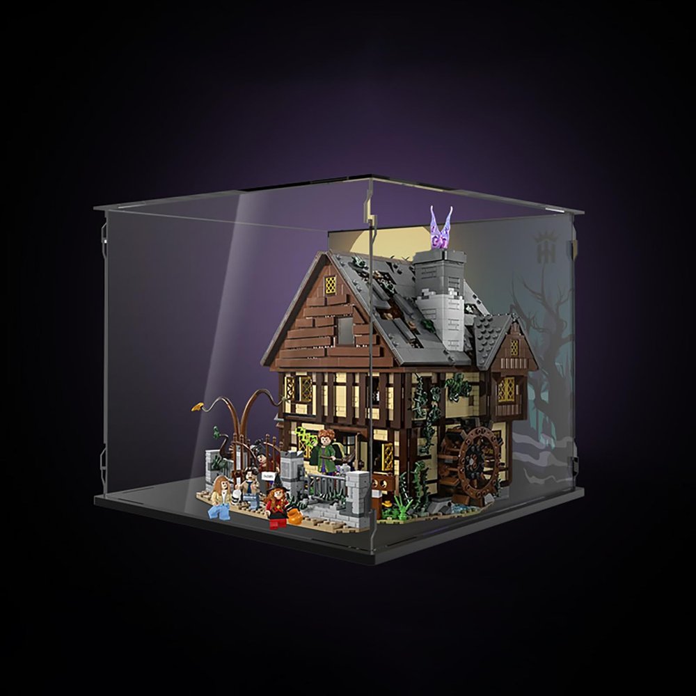 LeafLane Acrylic Display Case for Le-go 21341 Hocus Pocus: The Sanderson Sisters' Cottage Model - Sturdy Protection for Your Collectible (Model Not Included), A21341