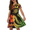 Srengjodk Polynesian Dress for Girls Polynesian Baby Clothes Polynesian Costume Girls 4T Dresses for Girls Kid Girl Dresses Polynesia Floral Pattern Dress Custom 9-10T view 2