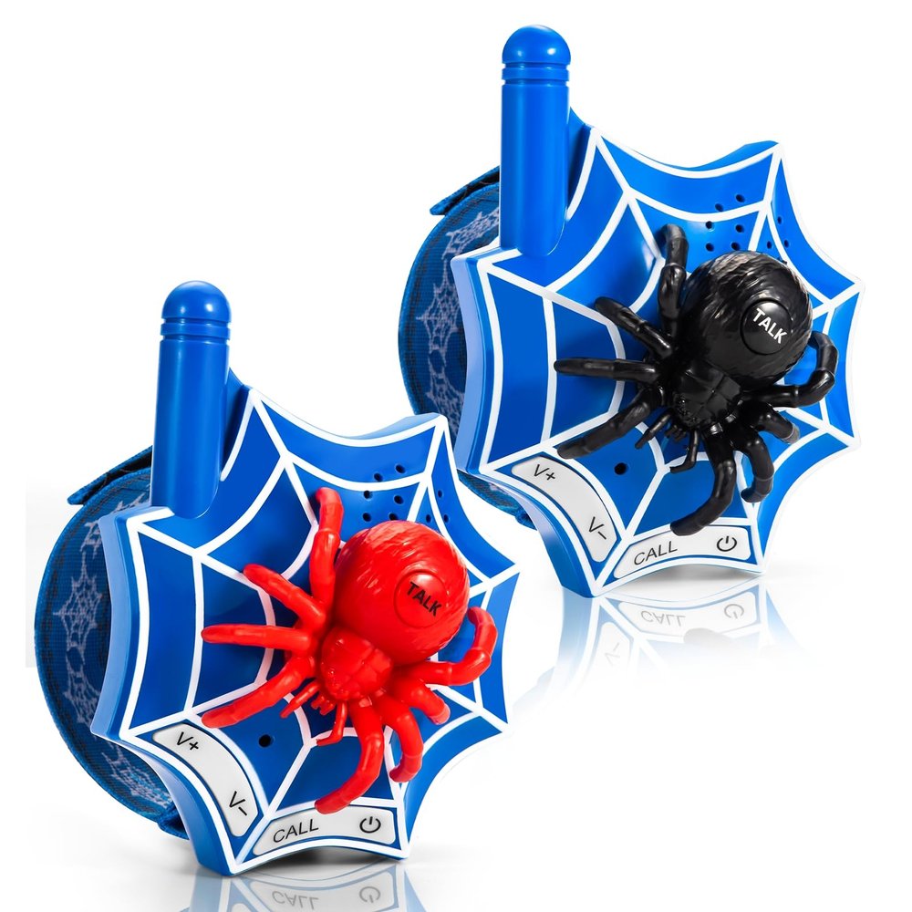 AZYFEI Spider Walkie Talkies for Kids - 2 Way Radios Toys for Boys & Girls Ages 3-12 - Long Range, 3 Channels - Outdoor Adventure, Camping, Hiking Gifts Birthday Gifts Christmas Stocking Stuffers
