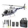 Authticar C138 Remote Control Helicopter, Bell206 Helicopter 2.4GHz 4CH Single Propeller Aileron RC Aircraft One Click Roll Takeoff and Landing Six-axis Gyroscope, Air Pressure Setting view 1