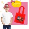 12 Pcs Kids Firefighter Party Favors include 6 Fireman Hats and 6 Firefighter Tote Bag Plastics Firefighter Dress Up Hat for Boys Girls Halloween Birthday Party Favors view 3
